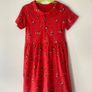 Red Vintage Style Peter Pan Collar Dress Image 4