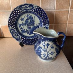 Chinese Wall plate & Victoria water jug