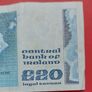 Irish 1987  "YEATS" Twenty pound note in .Fine condition Image 6