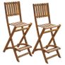 3 Piece Bistro Set Solid Acacia Wood Image 6