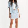 Levi's Light Wash Blue Denim Pleated Featherweight Mini Skirt 12UK/40EU Image 9