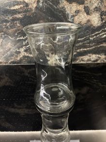 Glass vase, 20cm