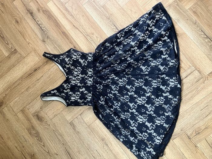 Principles Black and white lace occasion dress