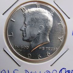 Usa 1966 Silver Half Dollar Coin High Grade Free Standard Postage Included