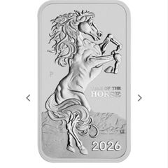 2026 Year of the Horse 1oz Silver bar