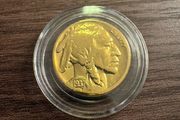 1937 Gold plated Buffalo Nickel