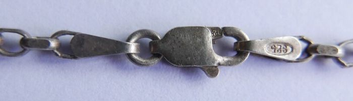 Vintage 925 Sterling Silver large Cross Pendant and Chain length 20" - 22g