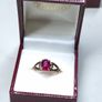 Vintage 14ct Gold Red Stone Ring Size 55 Dublin Hallmarked Image 9