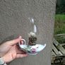 Rose ceramic miniature oil lamp postage possible Image 4