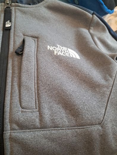 The North Face Boys Zip Hoodie Sweater Grey Colourblock