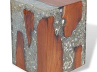 main image for ad Stool Solid Teak Wood and Resin