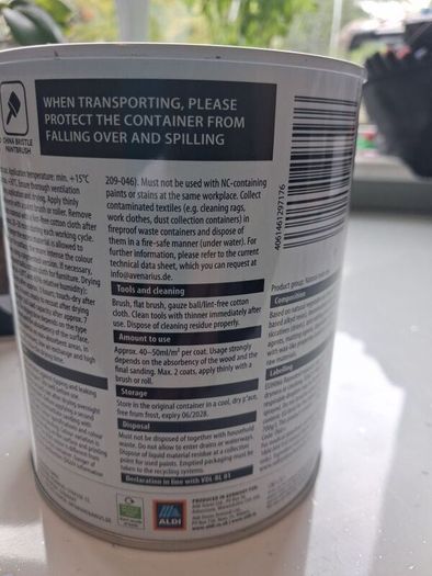 Hard wax floor oil clear satin