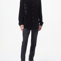 Hugo Boss Mens Kenno 2 Velvet Shirt, Black 1,50484119, Eu48, Uk39, Us15,5, Int-m
