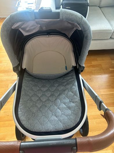 UPPAbaby Vista (2018) Complete Double Buggy Setup (Soft Grey / Gregory)