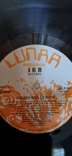 Paddy Reilly Now - LP - Irish Music - Lunar Records - 1988