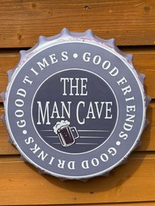 the man cave metal wall bottle cap