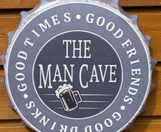 the man cave metal wall bottle cap