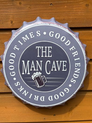 the man cave metal wall bottle cap