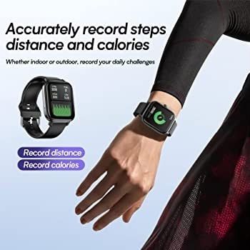 Smart Watch, 1.69" Ultra Retina Screen Fitness Tracker, All-day Heart Rate and Blood Oxygen Monitoring, Over 110+Sport Modes with IP67 Waterproof, 12mm Ultra-Thin Alloy Body for iOS Android (FREE POSTAGE)