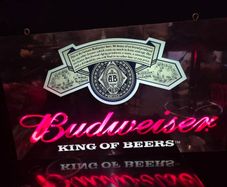 Vintage Budweiser "King of Beers" Genuine Glass Neon Bar Sign