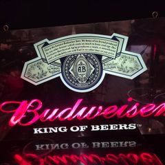 Vintage Budweiser "King of Beers" Genuine Glass Neon Bar Sign