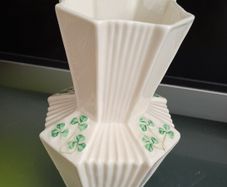 Belleek - Octagonal Shamrock Vase