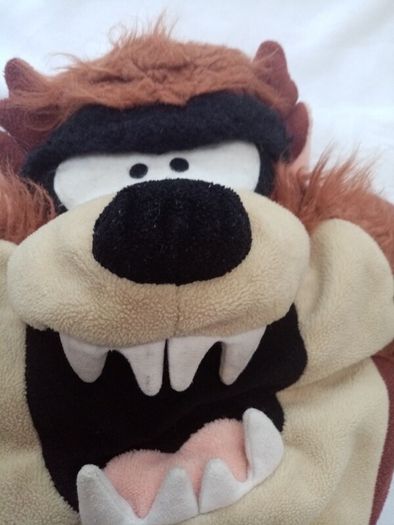 Taz Looney Tunes Soft Toy with Velcro opening pouch for PJs