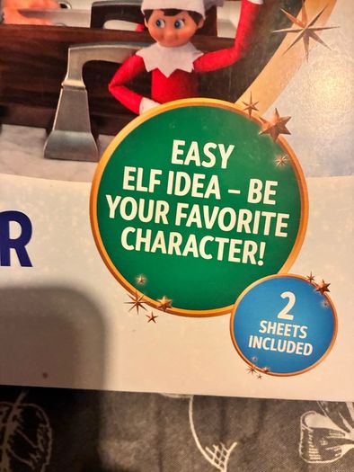 Fun elf on the shelf mirror stickers
