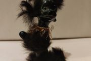 Norleans Vintage Ceramic Poodle with Fur Japan Vintage