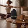 Essential Oil Diffuser, 100ml Ultrasonic Aroma Diffuser for Essential Oil with Auto Shut-Off, 7 Colour LED Lights, Cool Mist Humidifier for Home, Office, Bedroom, Black Image 3