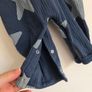 6-9m, Next Blue Soft Star Dungarees with Poppers - Like New Image 4
