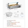 New Commercial Food Warmer, 1500W Electric Stainless Steel Steam Food Warmer with Glass Cover, 3-Pan Countertop Buffet Bain Marie with Soup & Perforated Ladles, for Catering, Restaurant & Party Image 4