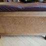 Free to collect: solid wood burgundy leather couches - 2 and 3 seater Image 6