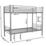 Black Metal Single Bunk Bed Frame Image 2