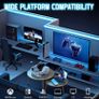 Gaming Headset for PS5 PS4 PC, Over-Ear Headphones with Surround Sound & RGB Light for Xbox Switch Mac Laptop (FREE POSTAGE) Image 3