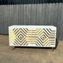 Solid wood sideboard with brass detail Image 3