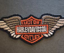 Harley Davidson motorcycles, cloth patch.