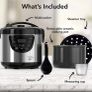 Multi Cooker, 6-in-1 Functions, Steaming, Sauteing, Stewing, Slow Cooking, 24hr Delay Timer, 4L Ceramic Pot (feeds up to 4 people), Removable Cooking Pot, Dishwasher Safe Parts (FREE POSTAGE) Image 3