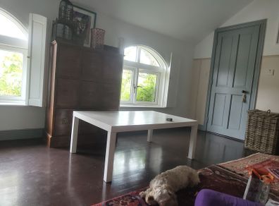 white coffee table 120x30 inches