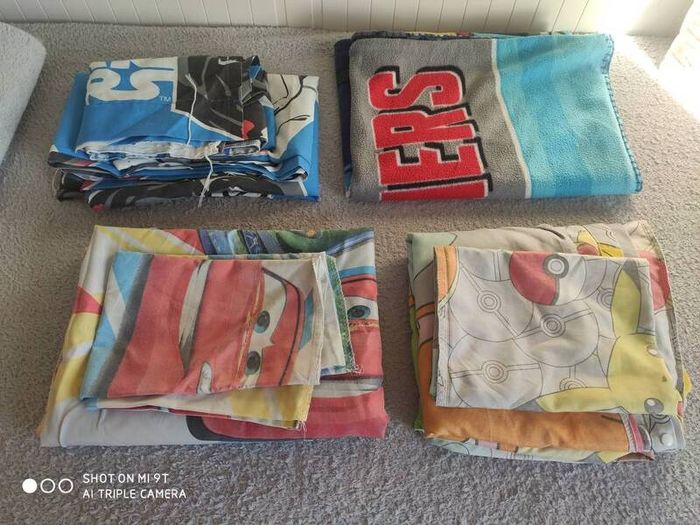 Kids bundle of duvets(Pokemon+cars),Transformers blanket,star wars curtains