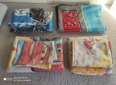Kids bundle of duvets(Pokemon+cars),Transformers blanket,star wars curtains