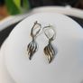 Yelow and White Gold 375 9k Earrings. Image 2