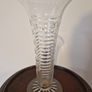 10Inch Tall Vintage Crystal Cut Stem Vase Image 6
