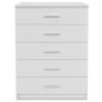 Storage Cabinet Chipboard 71x35x106 cm White Image 4