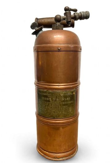 Antique French Copper & Brass Vineyard Sprayer Muratori Paris