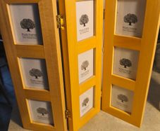 Tri-fold Bay Wood Photo Framefor 9 photo