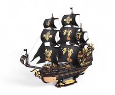 Wooden Boat Model Kit w 3D Puzzle, DIY Project