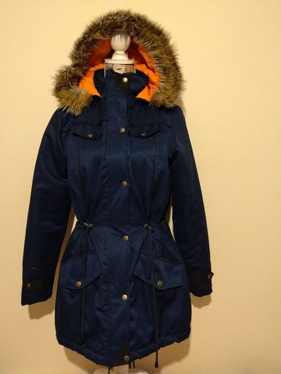 Navy Blue Parka Jacket