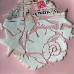 Home decor seashell stencil