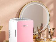 main image for ad BRAND NEW 10L Mini Makeup Fridge Car Refrigerator Freezer Cooler &amp; Warmer for Home Car Use Storing Skincare Cosmetic Food Drink
